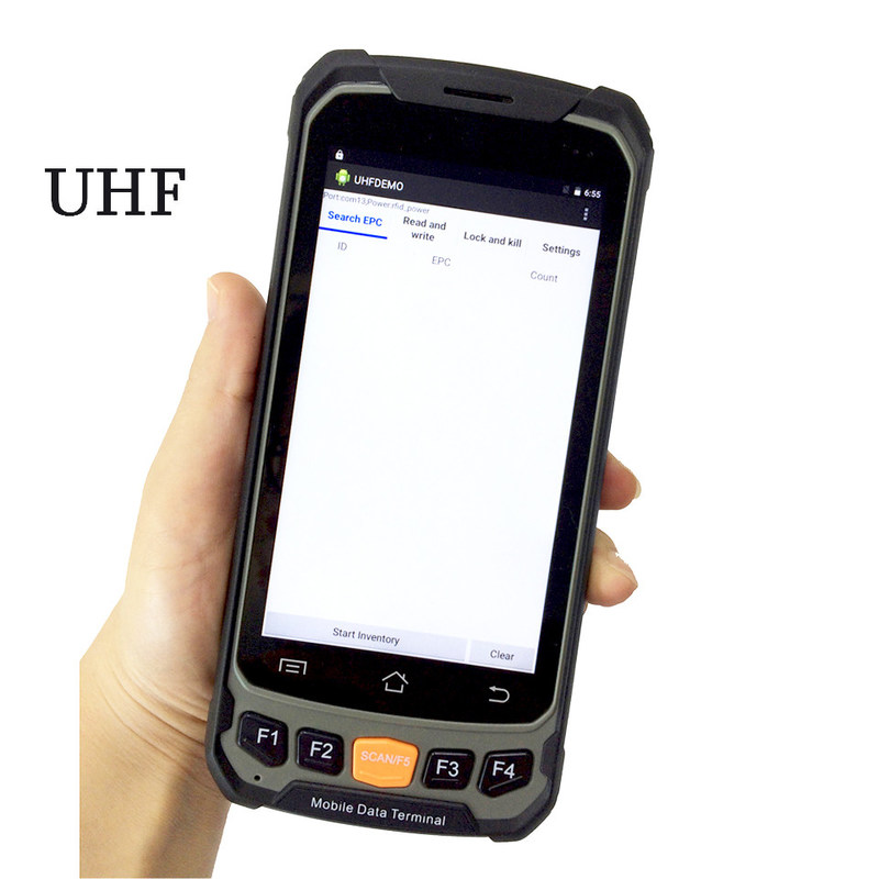 IP67 4.7 İnç UHF Uzun Mesafe RFID Okuyucu 720x1280 Dokunmatik Ekran