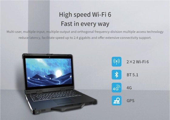 13.3 İnç Windows 10 Intel Endüstriyel Sağlam Dizüstü HDMI 1920x1080