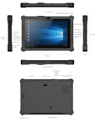 Intel N5105 Sağlam Tablet PC IPS HDMI 860mAh Pil IP65 Koruma Seviyesi
