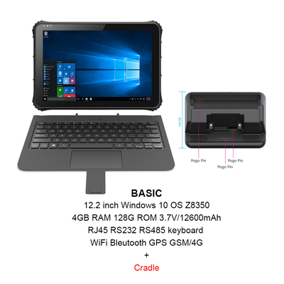 16:10 NFC Desteği ISO/IEC ile Windows Dayanıklı Tablet CPU Z8350