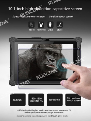 RUGLINE Endüstriyel Dayanıklı Tablet Windows 10, NFC 1D / 2D Tarayıcı ile