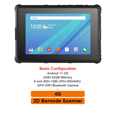 Android OS Sağlam Tablet PC 8 İnç 800X1280 IPS GPS IP67 Akıllı RF8R