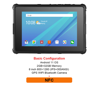 Android OS Sağlam Tablet PC 8 İnç 800X1280 IPS GPS IP67 Akıllı RF8R